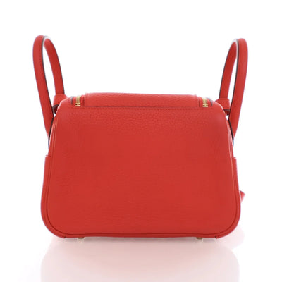 Hermes Mini Lindy Rouge De Coeur Clemence