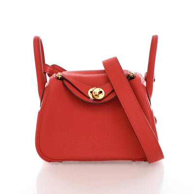 Hermes Mini Lindy Rouge De Coeur Clemence