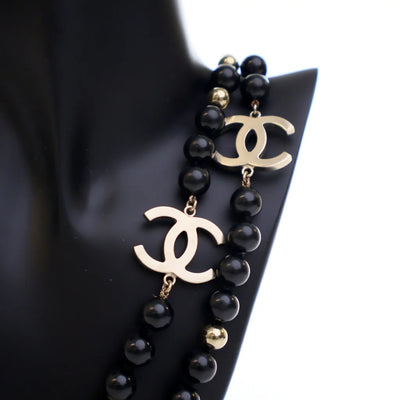 Chanel CC Beaded Long Necklace