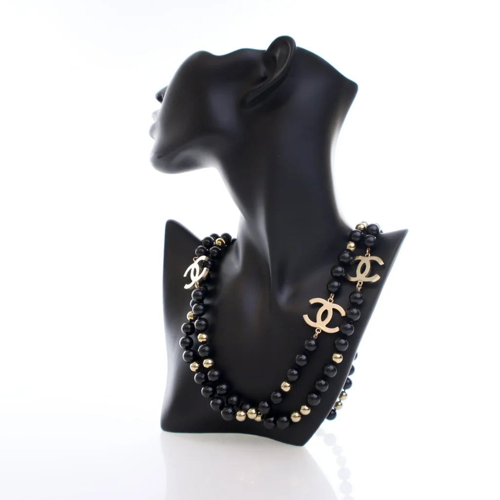 Chanel CC Beaded Long Necklace