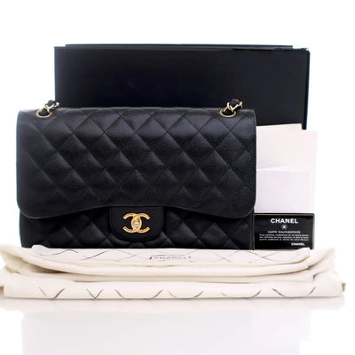 Chanel Classic Flap Jumbo Black Caviar