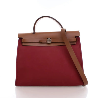 Hermes Herbag 31 Rouge H Toile