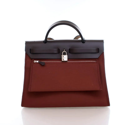 Hermes Herbag 31 Rouge H Canvas