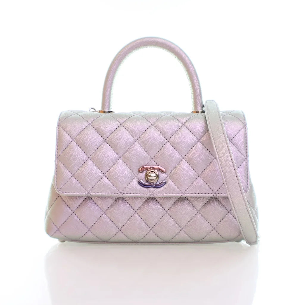 Chanel Coco Handle Purple Caviar