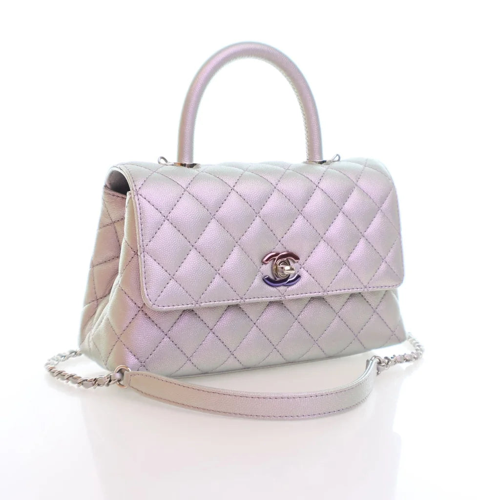 Chanel Coco Handle Purple Caviar