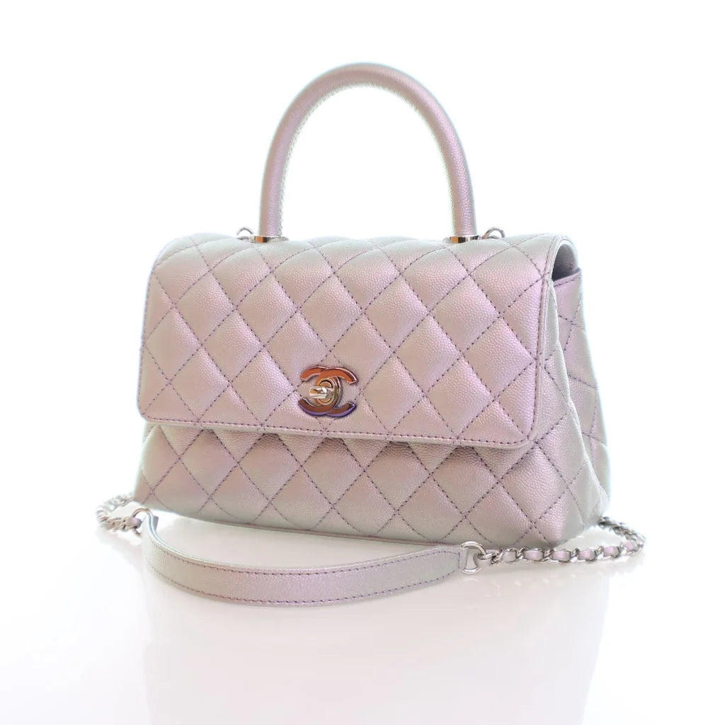 Chanel Coco Handle Purple Caviar