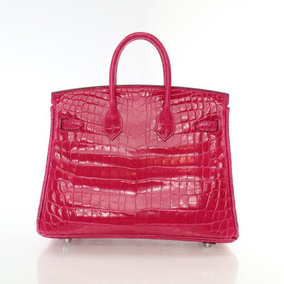 Hermes Rose Mexico Niloticus Crocodile Birkin 25