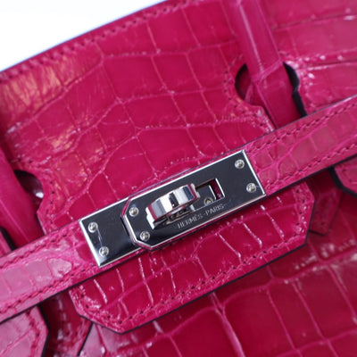 Hermes Rose Mexico Niloticus Crocodile Birkin 25