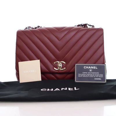 Chanel Chevron Seasonal Flap Red Calfskin