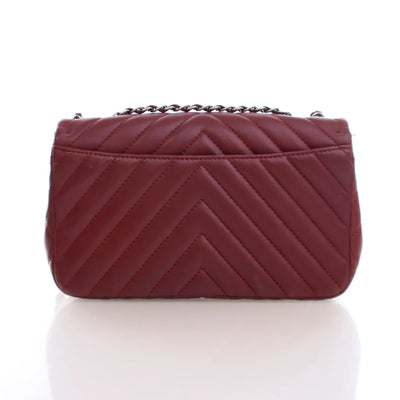 Chanel Chevron Seasonal Flap Red Calfskin