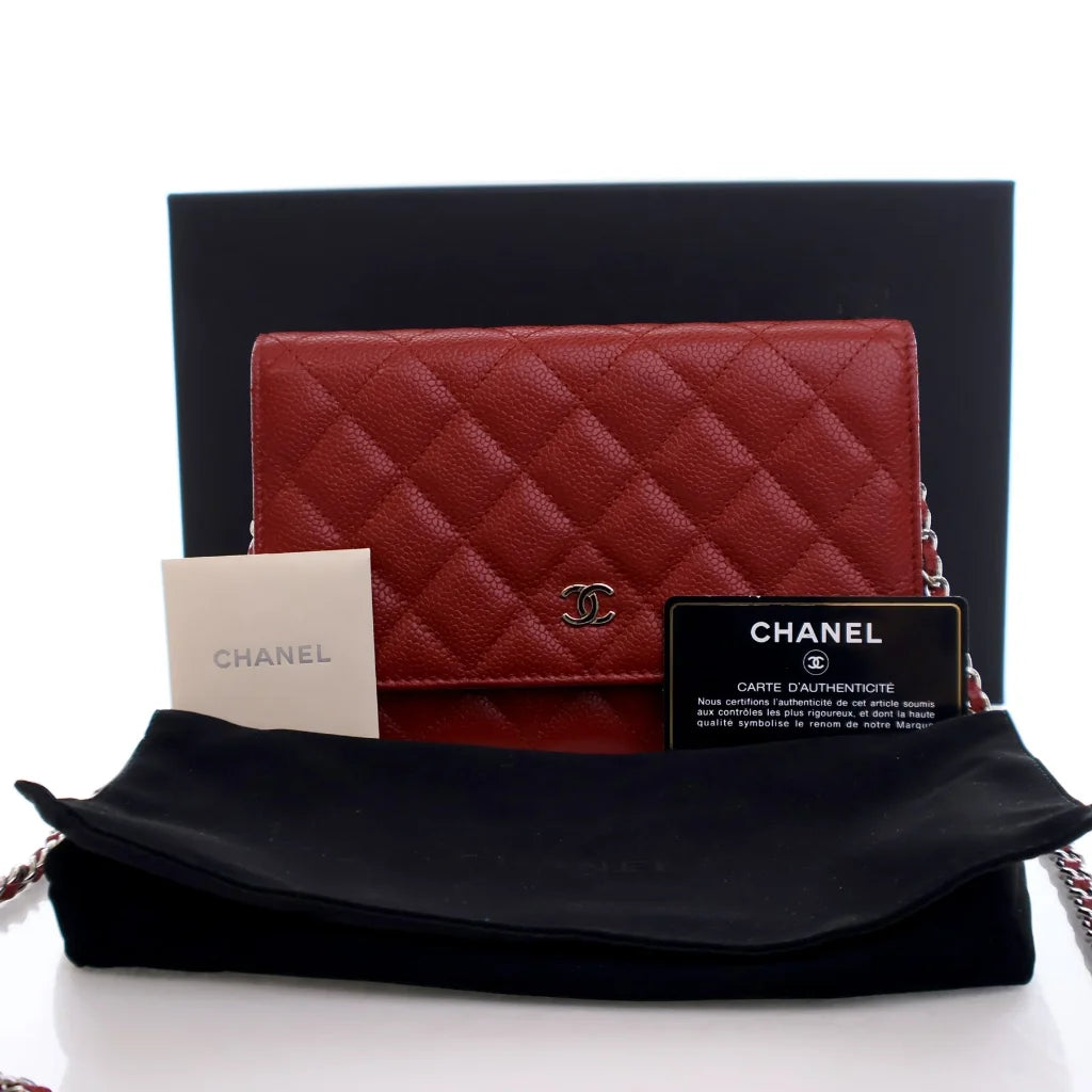 Chanel Wallet On Chain (WOC) Red Caviar