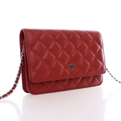 Chanel Wallet On Chain (WOC) Red Caviar