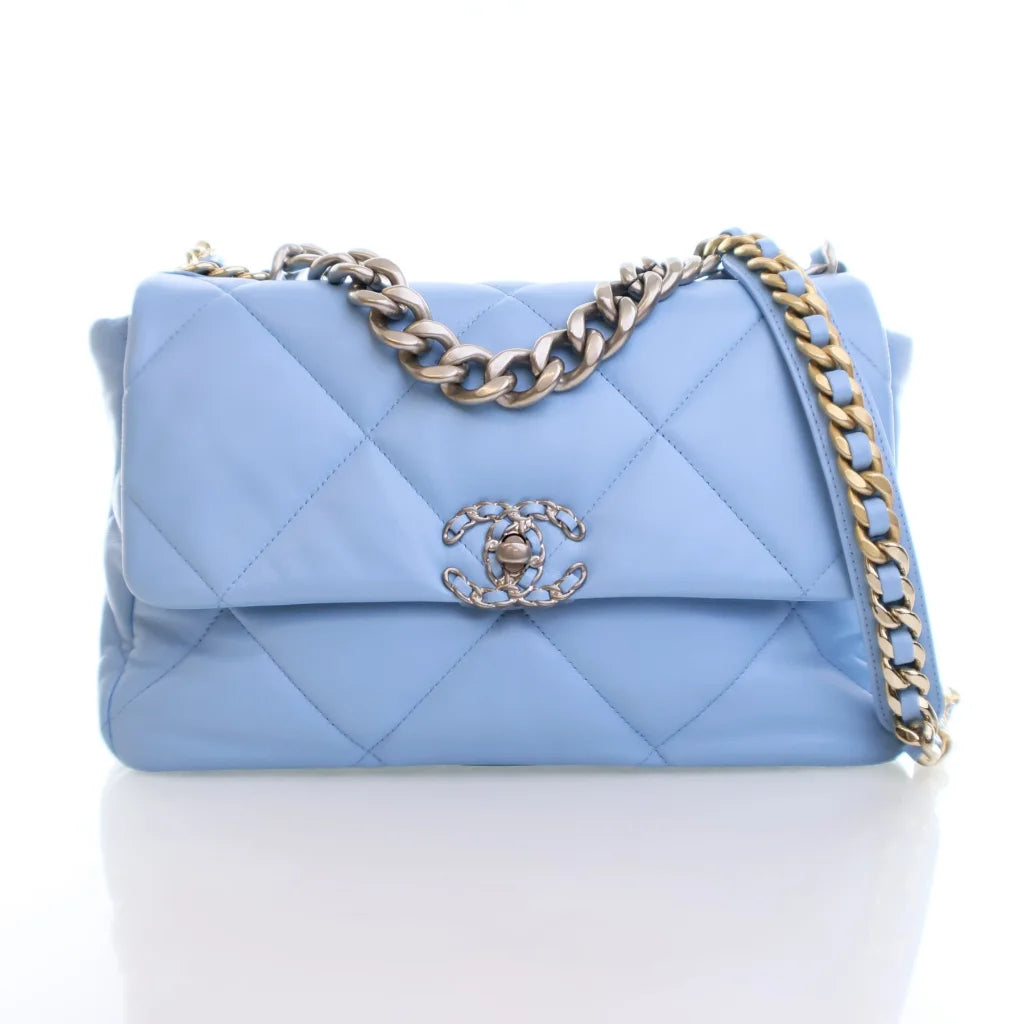 Chanel 19 Large Blue Lambskin