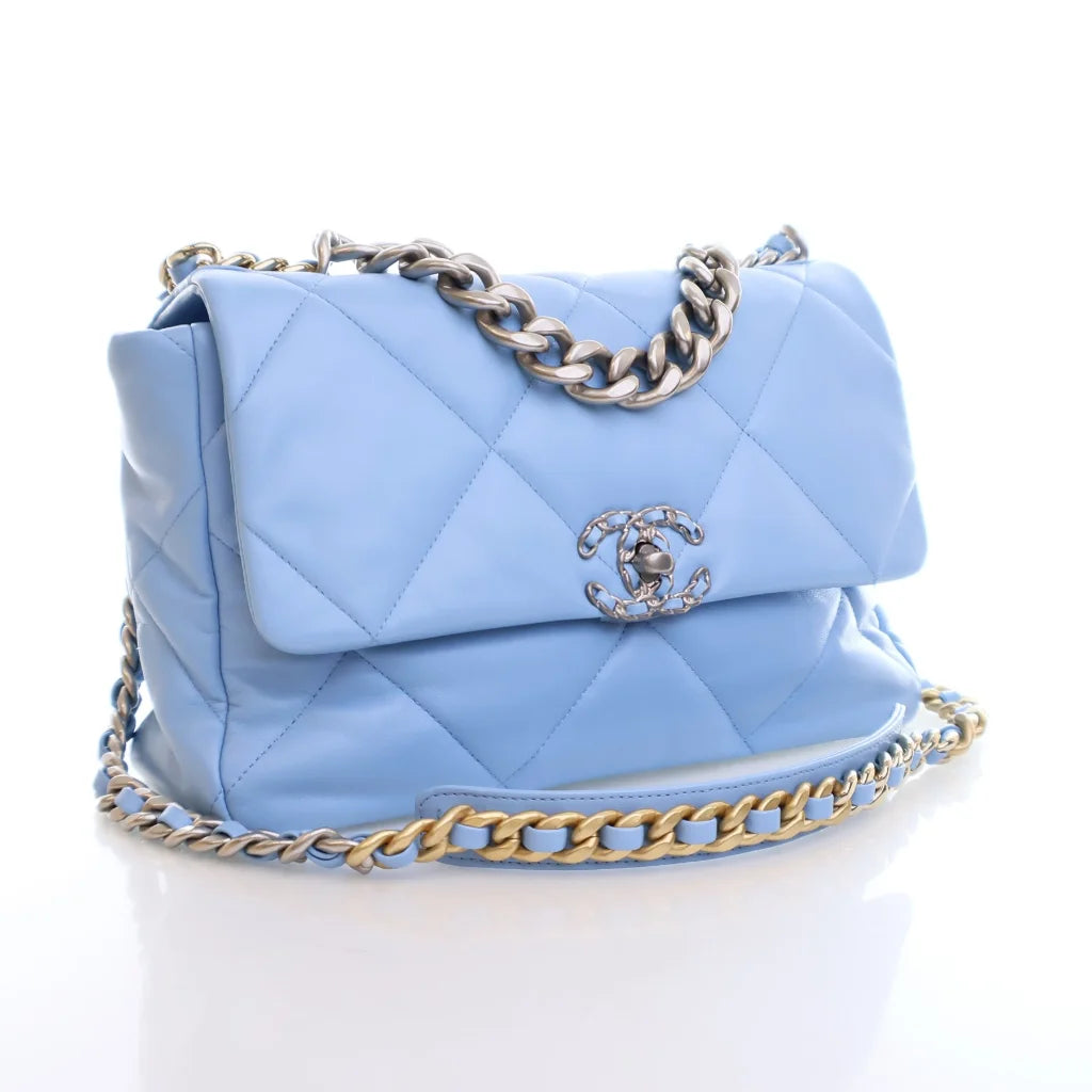 Chanel 19 Large Blue Lambskin