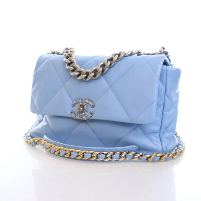 Chanel 19 Large Blue Lambskin