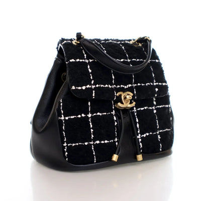 Chanel Mini Backpack Black Tweed