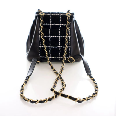 Chanel Mini Backpack Black Tweed