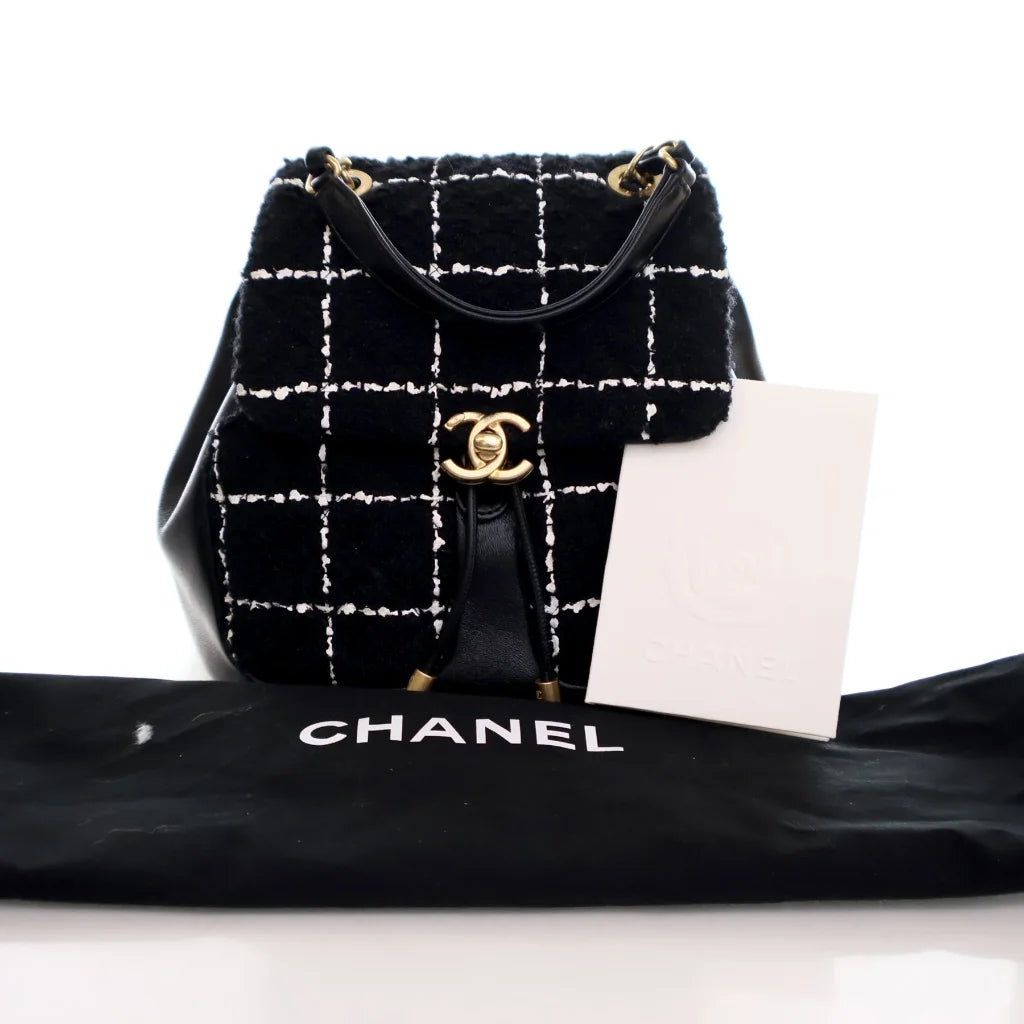 Chanel Mini Backpack Black Tweed