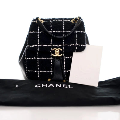 Chanel Mini Backpack Black Tweed