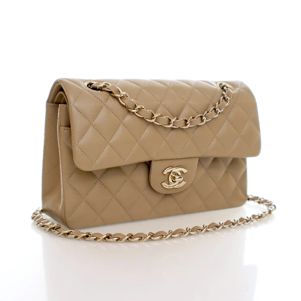 Chanel Classic Flap Small Dark Beige Caviar