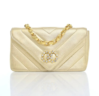 Chanel Vintage V Stitch Bijoux Bag