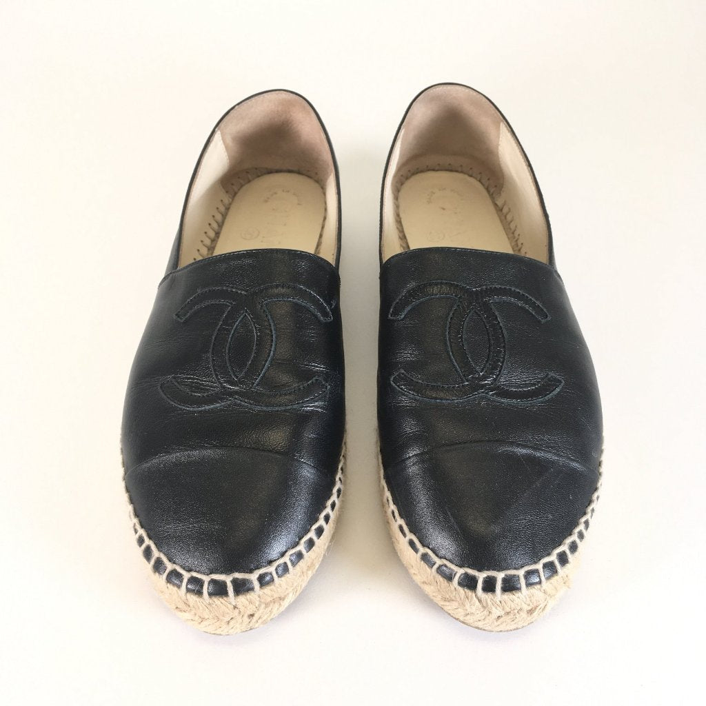 Chanel Leather Espadrilles