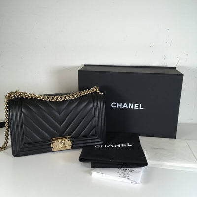 Chanel Chevron Boy Bag