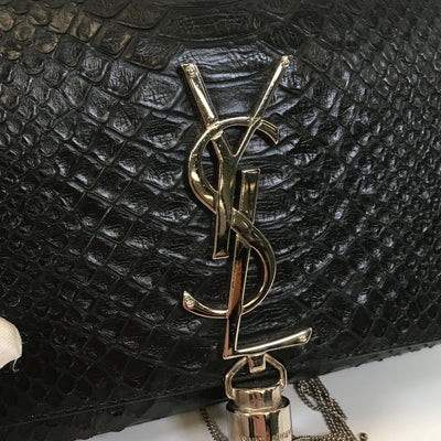 Saint Laurent Kate Python Tassel Bag