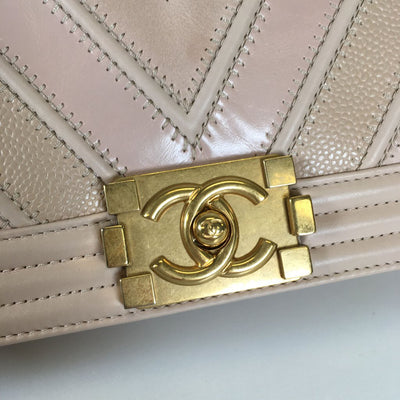 Chanel Chevron Boy Bag