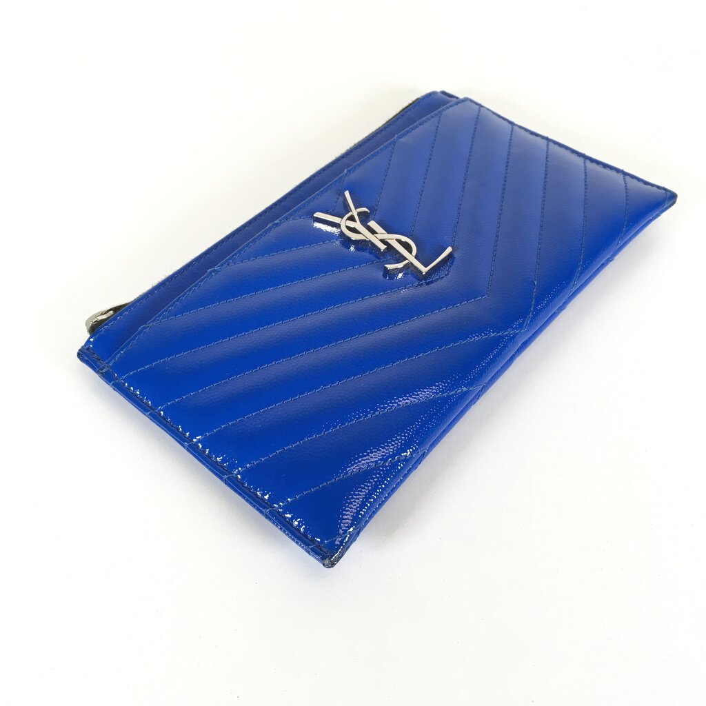 Saint Laurent (YSL) Chevron Patent Wallet