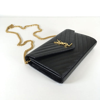 Saint Laurent (YSL) Matelasse Wallet on Chain