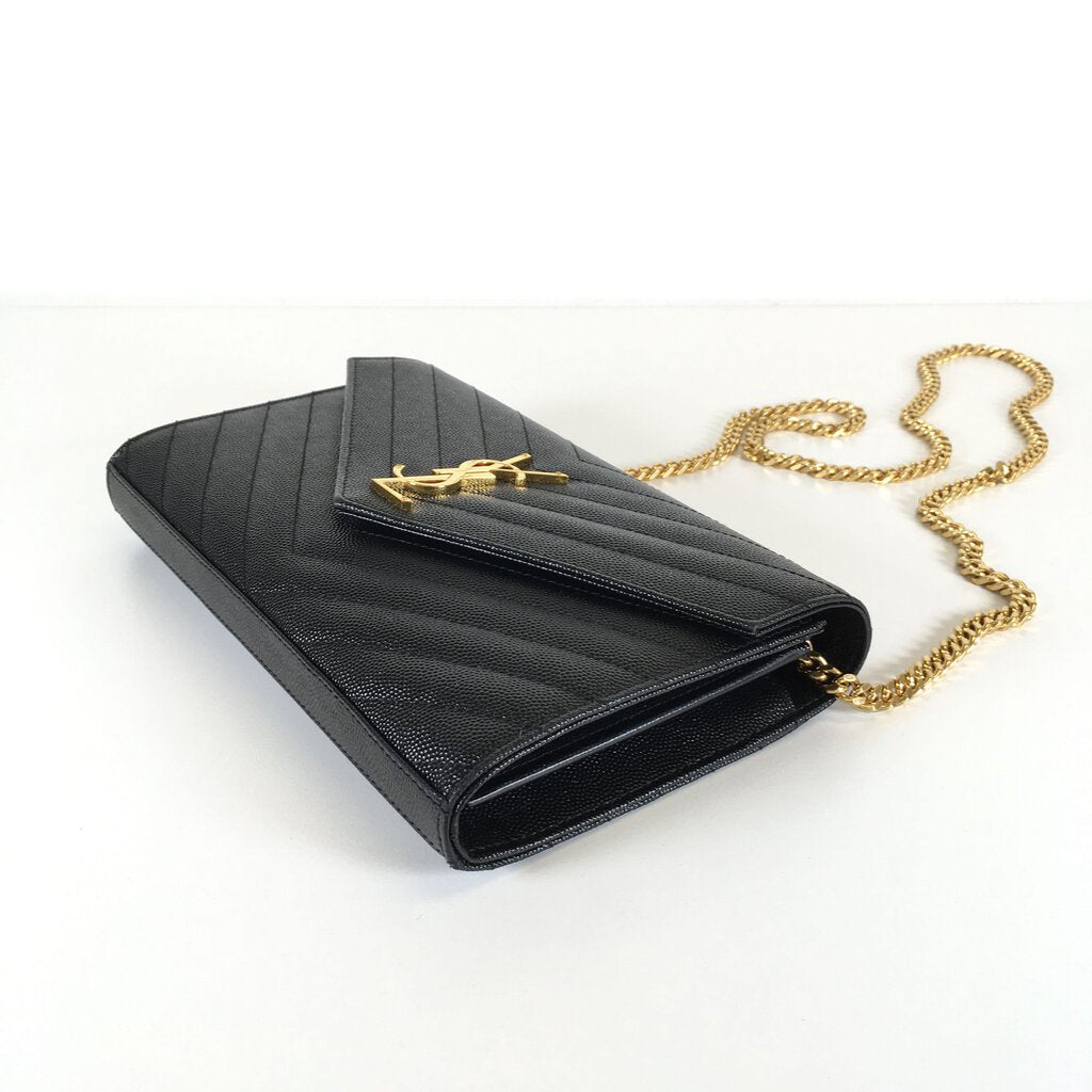 Saint Laurent (YSL) Matelasse Wallet on Chain