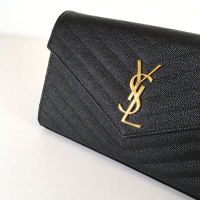 Saint Laurent (YSL) Matelasse Wallet on Chain