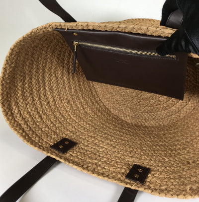 Saint Laurent (YSL) Raffia Panier Tote