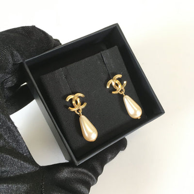 Chanel Pearl Drop Earrings