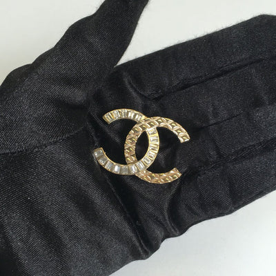 Chanel CC Gold Brooch