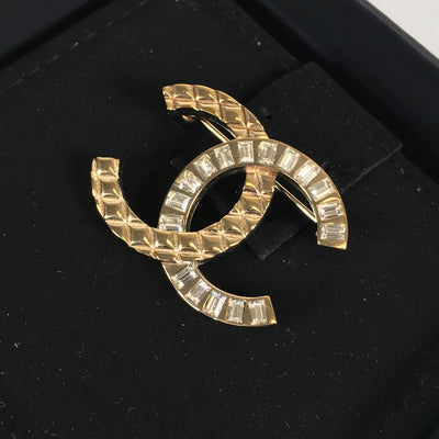 Chanel CC Gold Brooch