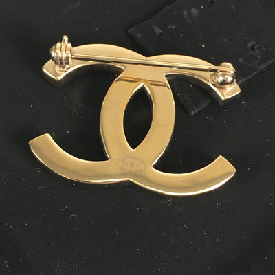 Chanel CC Gold Brooch