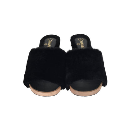 Chanel Fur Mules