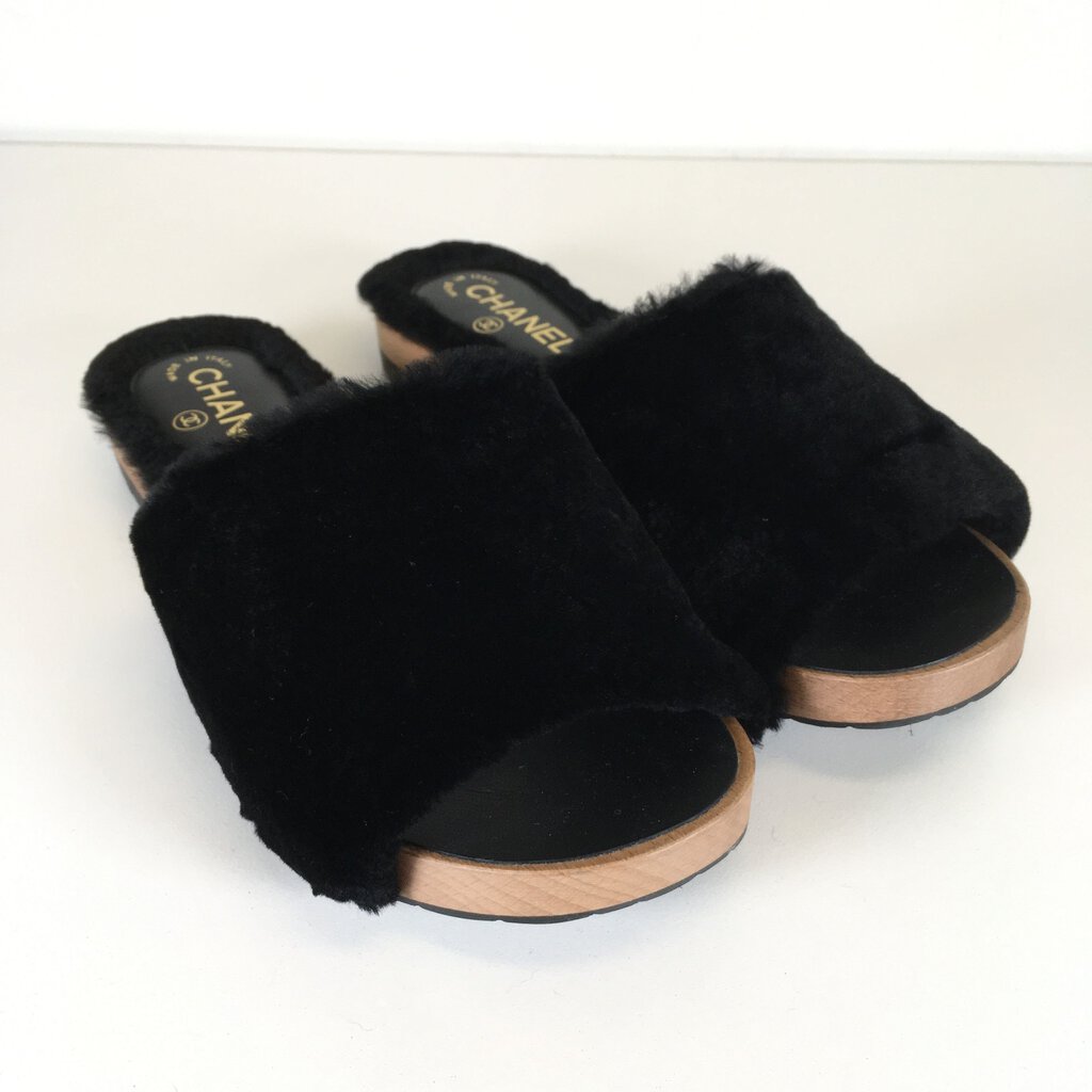 Chanel Fur Mules