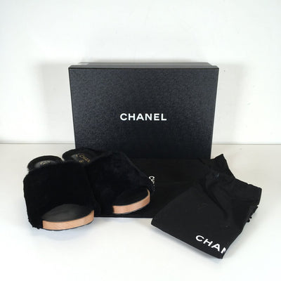 Chanel Fur Mules