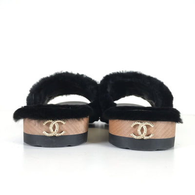 Chanel Fur Mules