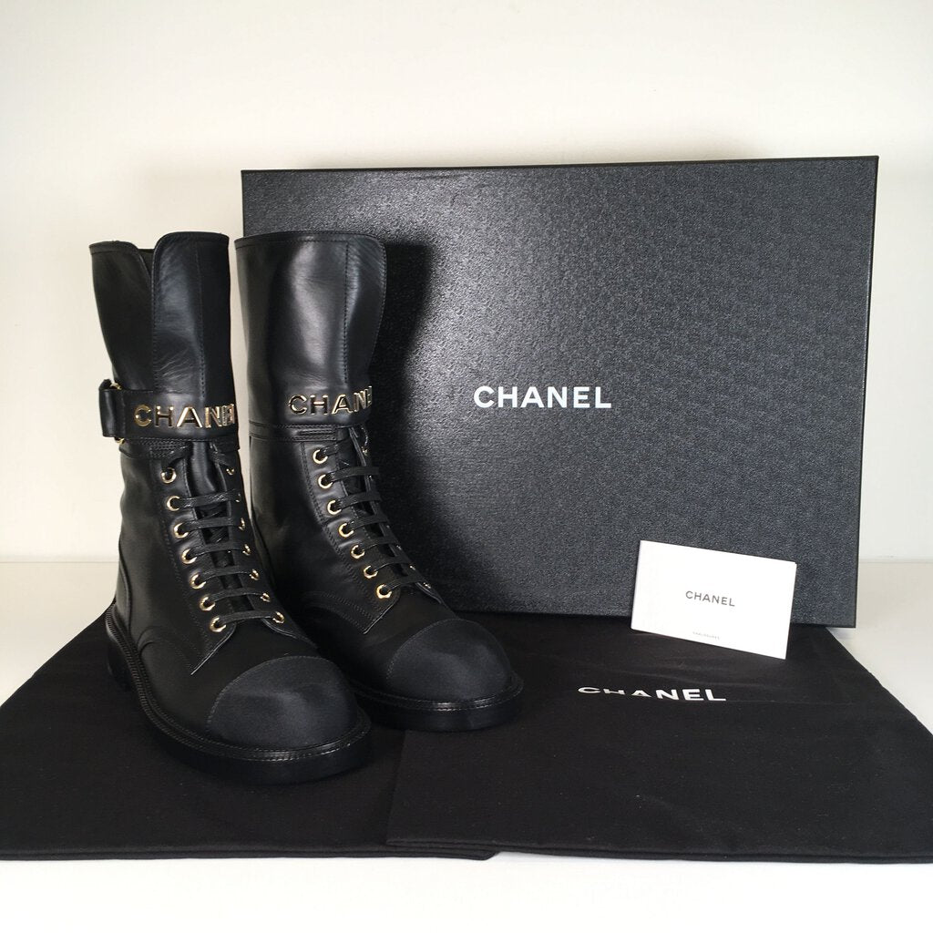 Chanel Logo Boots