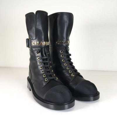 Chanel Logo Boots