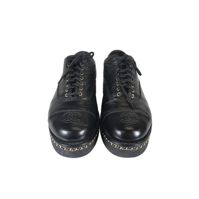 Chanel CC Lace Up Shoes