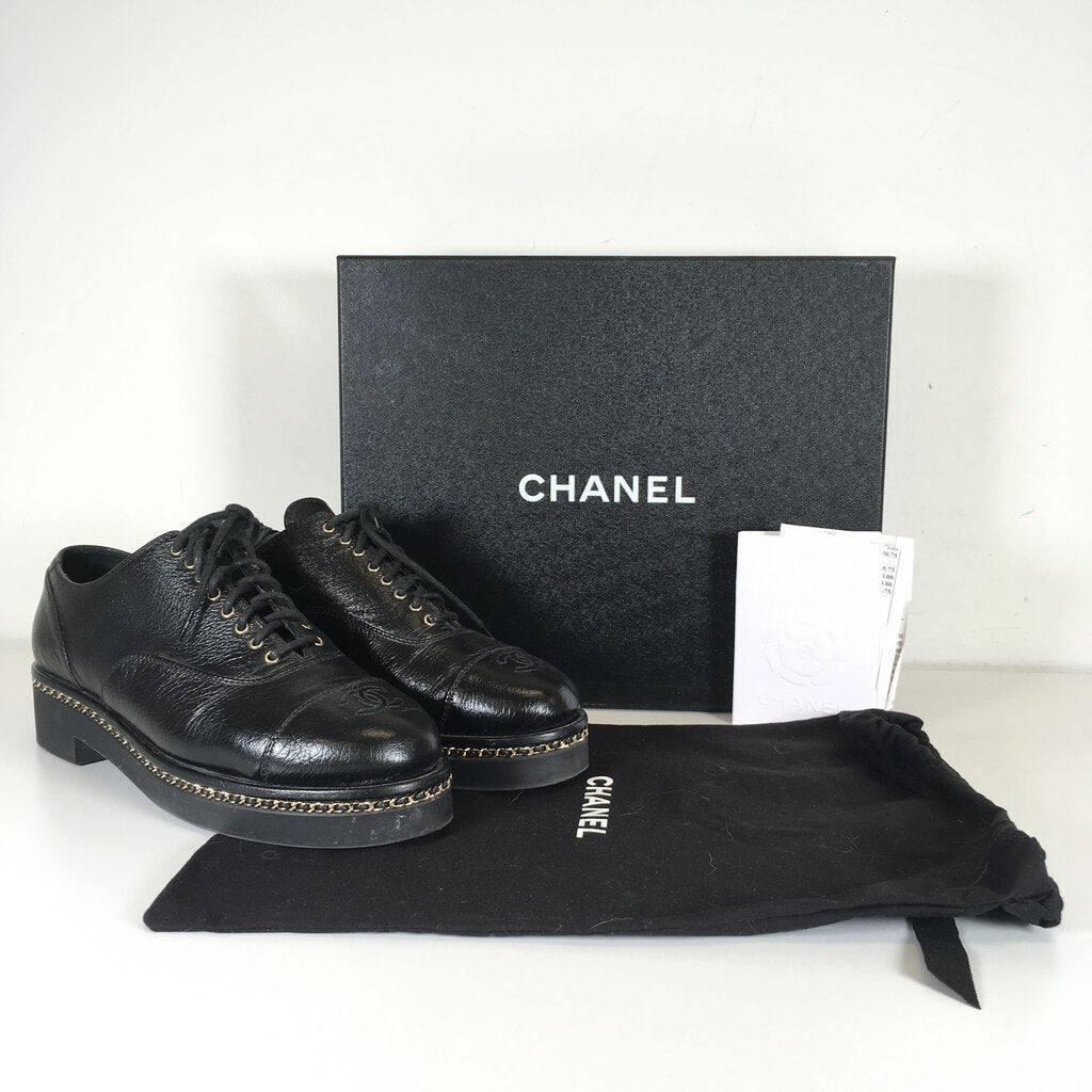 Chanel CC Lace Up Shoes