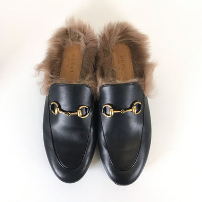 Gucci Princetown Fur Loafers