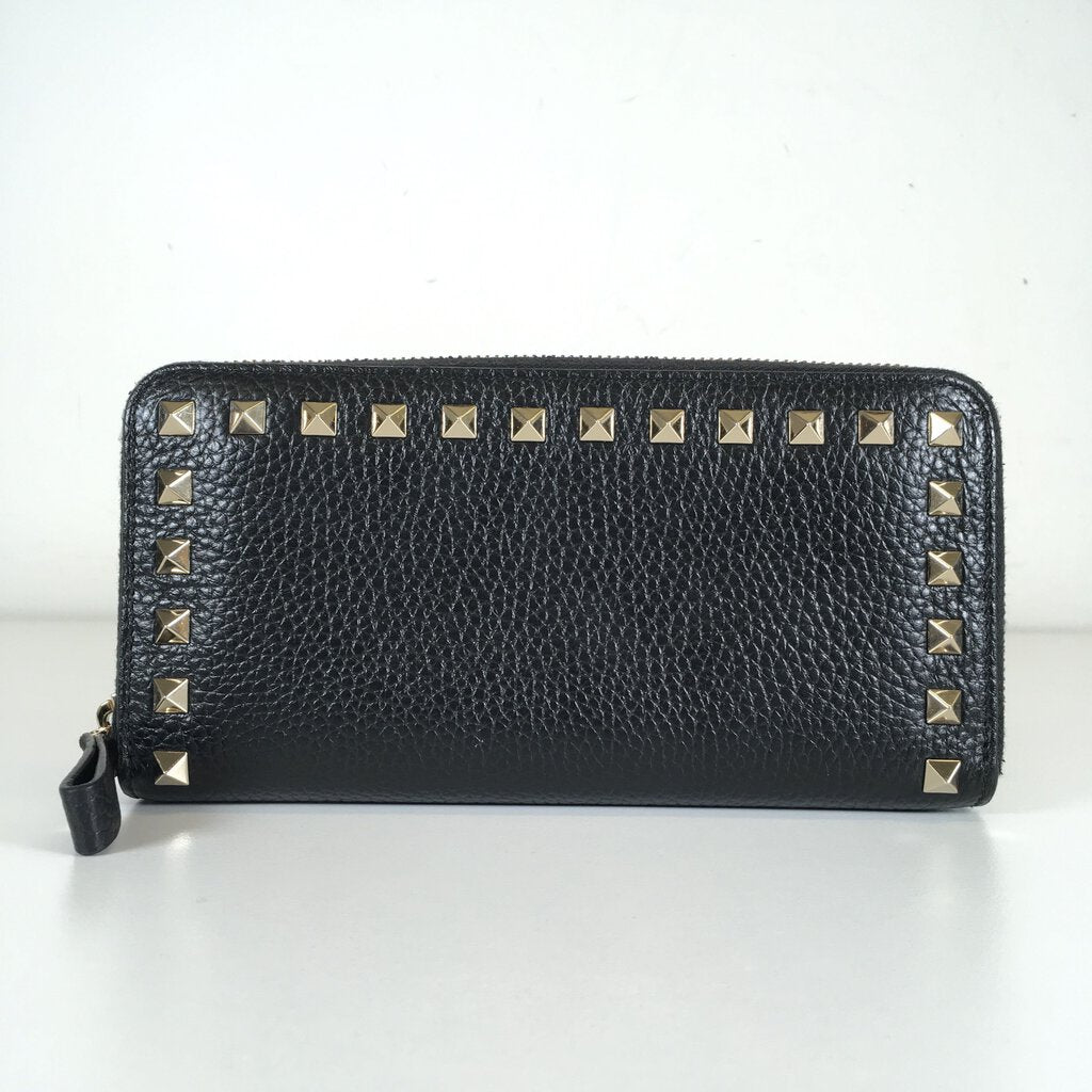 Valentino Rockstud Zippered Wallet