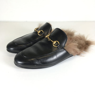 Gucci Princetown Fur Loafers