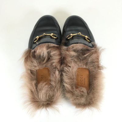 Gucci Princetown Fur Loafers